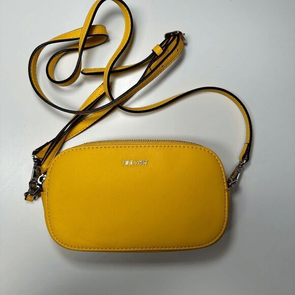 NINE WEST Yellow Zip Around Camera Crossbody Bag - Picture 2 of 8